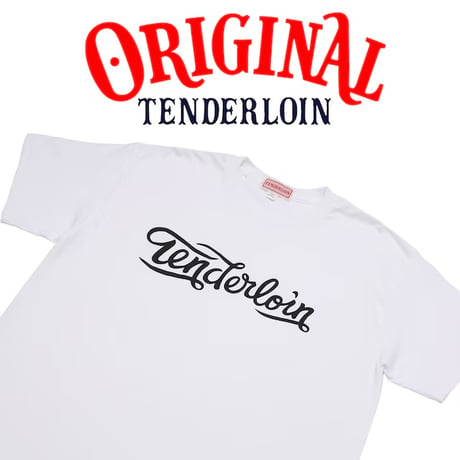 TENDERLOIN Cola LOGO T-SHIRTS 6.0oz PREMIUM COTTON 100% WHITE