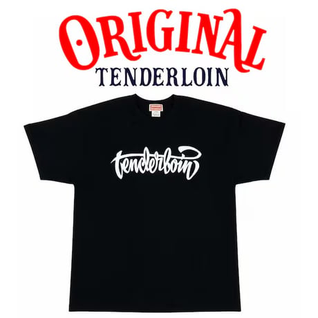 TENDERLOIN LOGO T-SHIRTS 6.0oz PREMIUM COTTON 100% BLACK