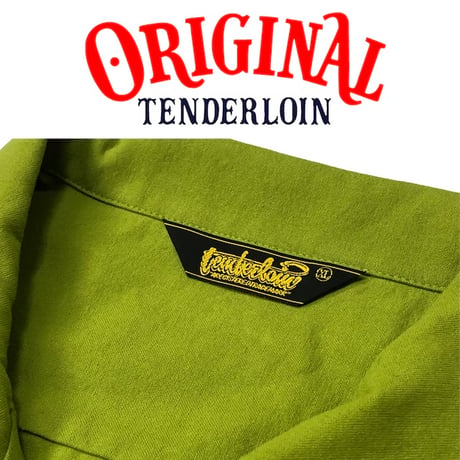 TENDERLOIN BOWLING SHIRTS KAHKI GOLD EMBROIDERY