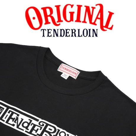 TENDERLOIN Bee LOGO T-SHIRTS 6.0oz PREMIUM COTTON 100% BLACK