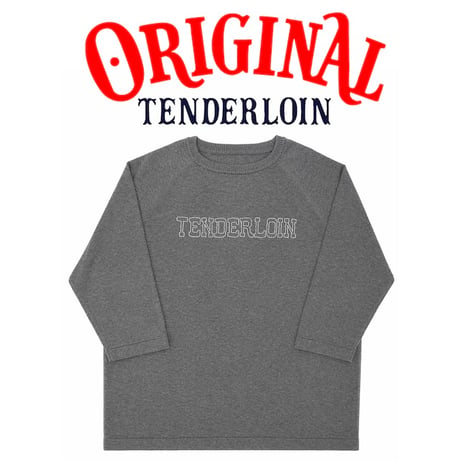 TENDERLOIN SILK KNIT RAGLAN SHIRTS GRAY