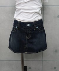 indigo denim mini skirt