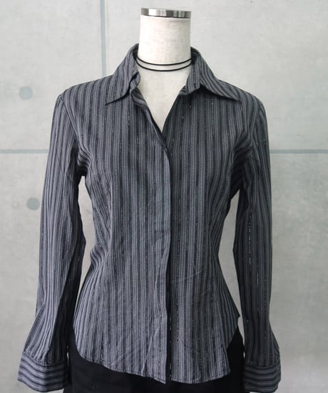 black striped shirt