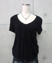 black pleated top