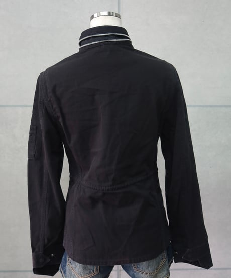 black zip-up jacket
