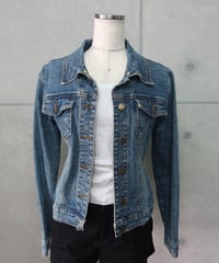cropped blue denim jacket