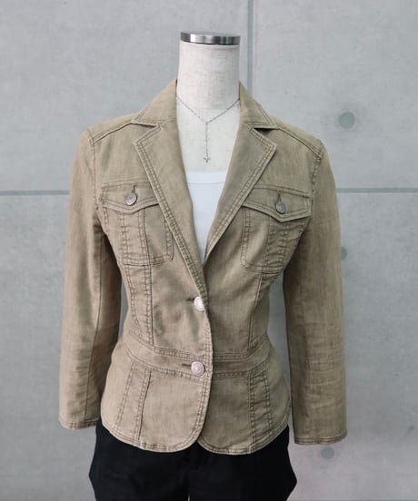 sand beige denim jacket