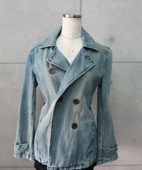 light wash denim peacoat
