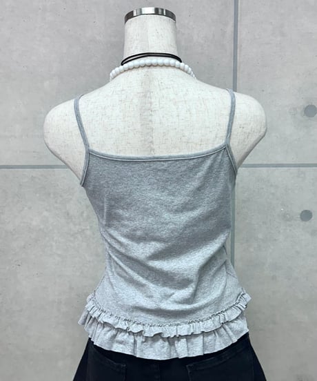 gray frill camisole