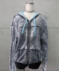 acid wash zip hoodie