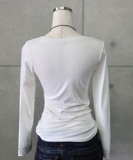 rhinestone detail long sleeve top