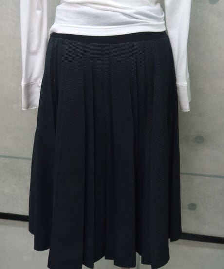dot pleated skirt