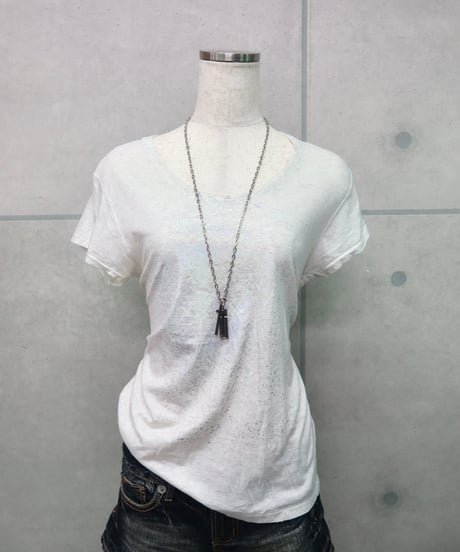 white glitter print tee