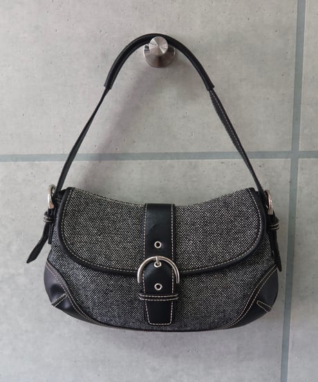 buckle front shoulder bag