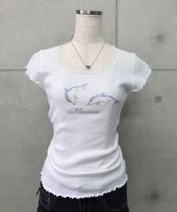 rhinestone dolphin t-shirt