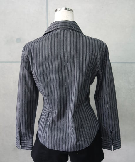 black striped shirt