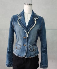 blue denim blazer