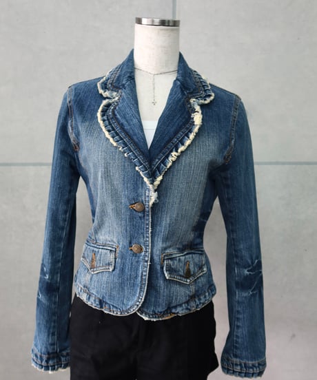 blue denim blazer