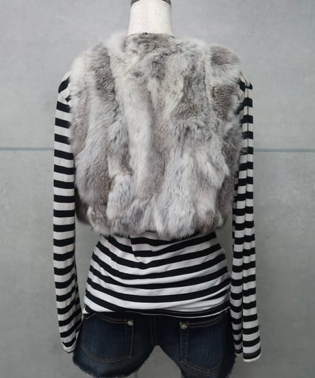cropped fur vest
