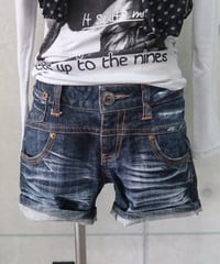 y2k washed short denim