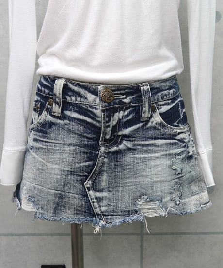 y2k denim mini skirt