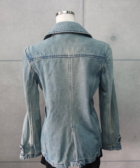 light wash denim peacoat