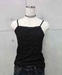 black glitter knit cami