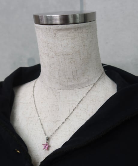 Pink star necklace