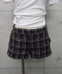 black&pink tweed shorts