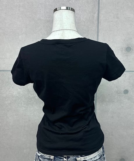 black rhinestone graphic t-shirt