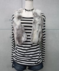 cropped fur vest