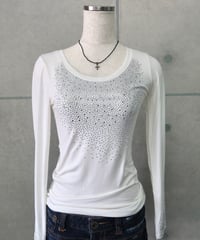 rhinestone detail long sleeve top