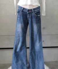 Flared denim pants