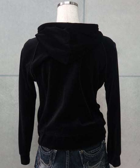 velour zip hoodie