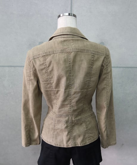 sand beige denim jacket