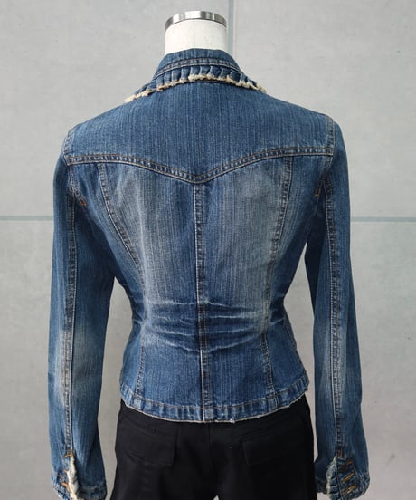 blue denim blazer