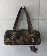 y2k camo barrel bag