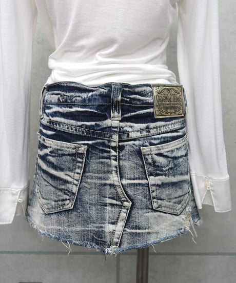 y2k denim mini skirt