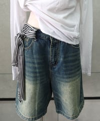 striped satin scarf