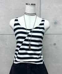 striped crop tank top