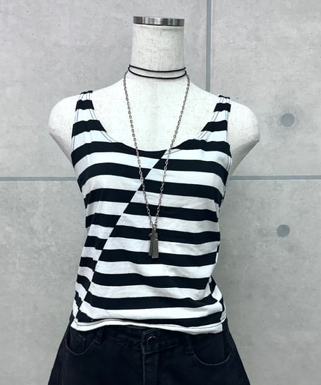 striped crop tank top