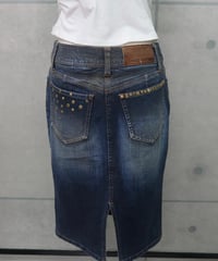 studs denim skirt