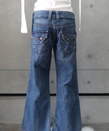 Flared denim pants