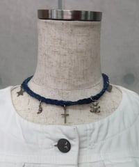 blue charm choker