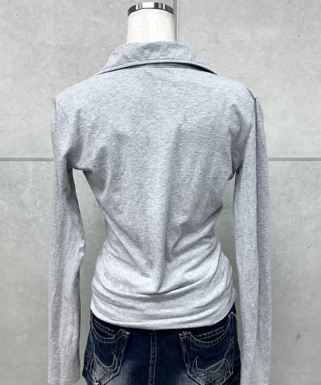 y2k layered collar top