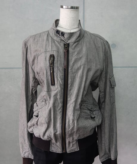 check blouson jacket