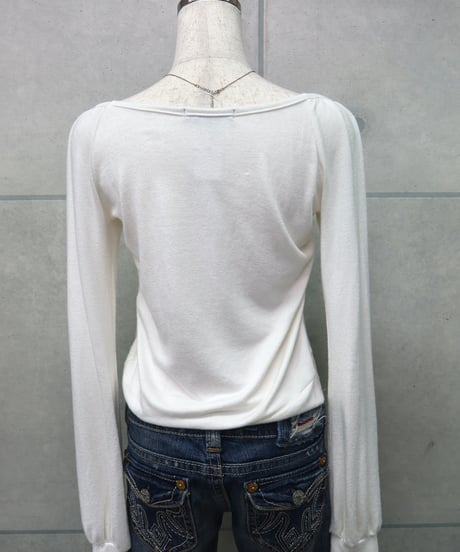 white gathered tops