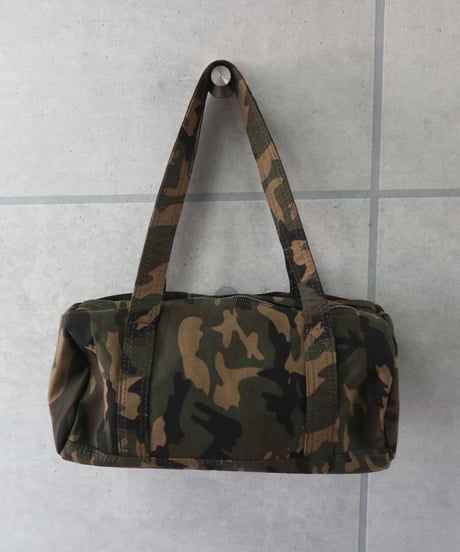 y2k camo barrel bag