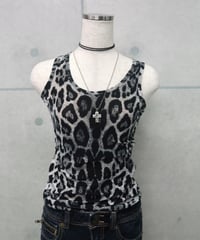 y2k  animal print stretch tank