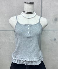 gray frill camisole